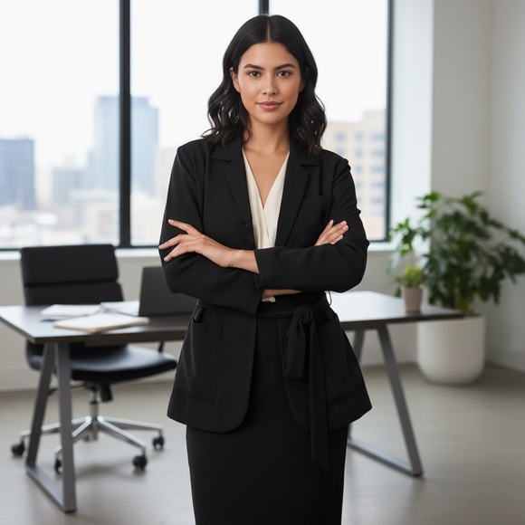 Vince Camuto Jackets & Blazers - Vince Camuto Black Belted Blazer Elegant – Size M – NWT